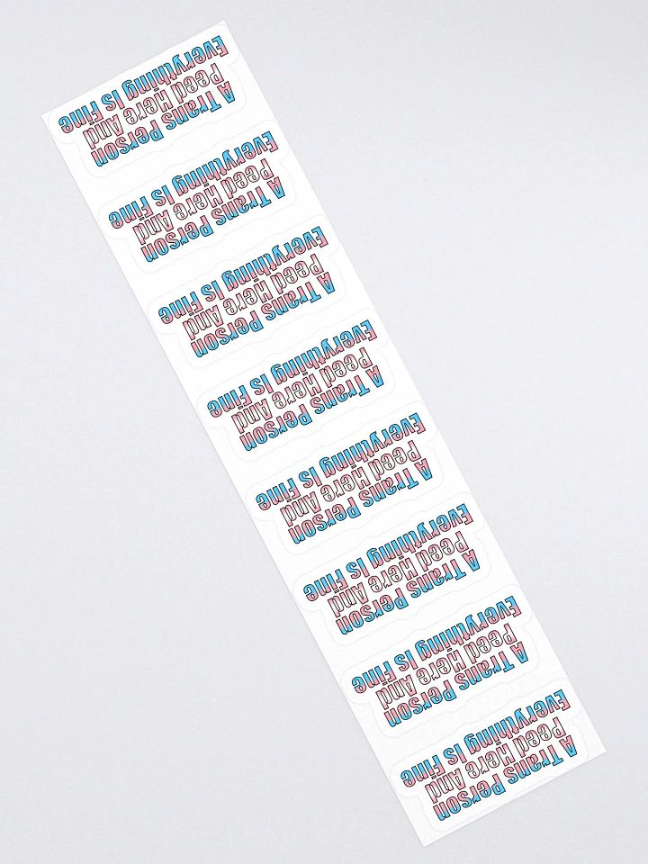A Trans Person Peed Here Sticker Sheet product image (2)