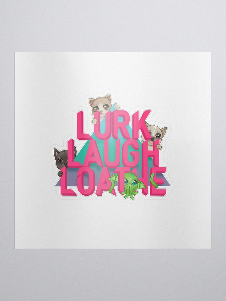 Lurk Laugh Loathe Retro Sticker product image (1)