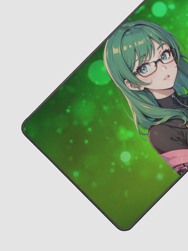 (Green WAIFU) K Desk Mat 12" x 22" product image (2)