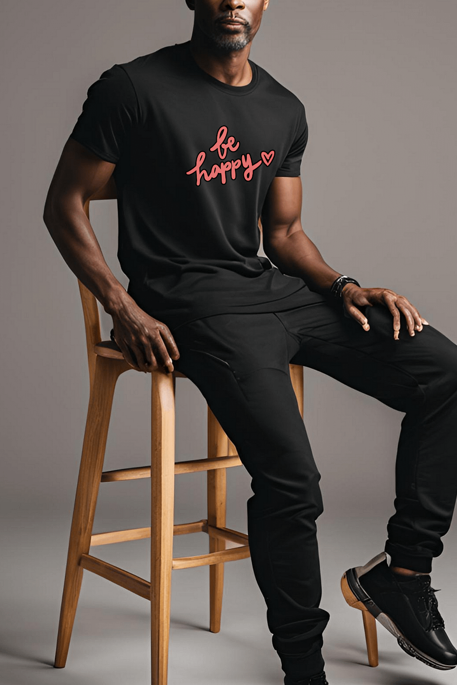 Be Happy Cursive T-Shirt product image (2)