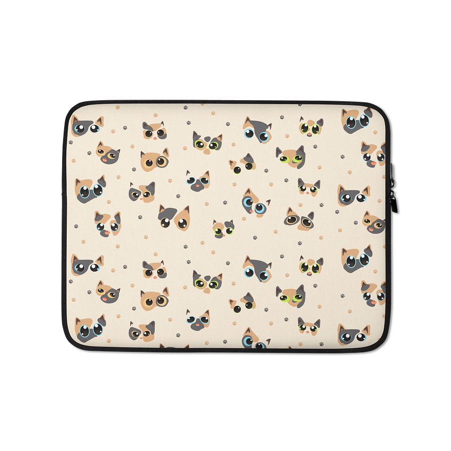 Calico Cat Multicolor Eyes Laptop Sleeve product image (1)