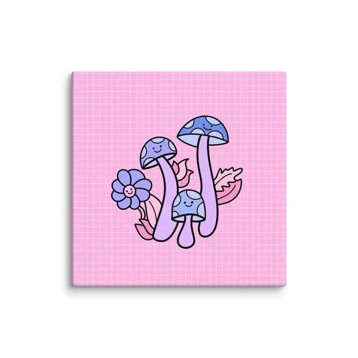 Pinky Mushrooms Canvas product image (1)