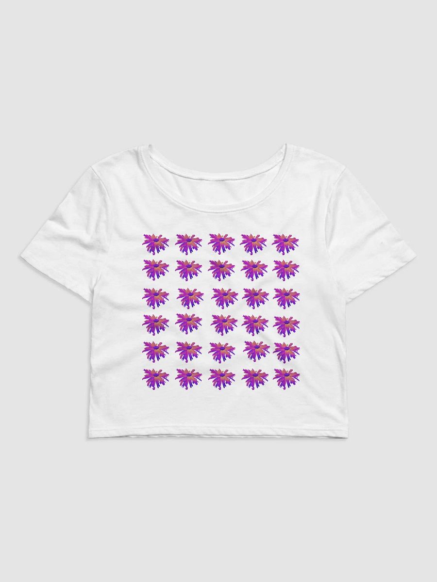 Hibiscus Repeating Daisy Flower Women's Cropped T Shirt product image (2)