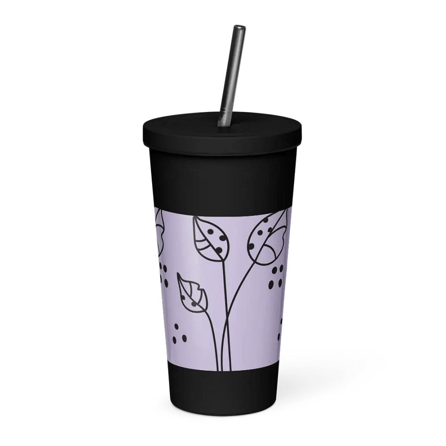 Insulated Tumbler with a Straw (PURP) product image (1)