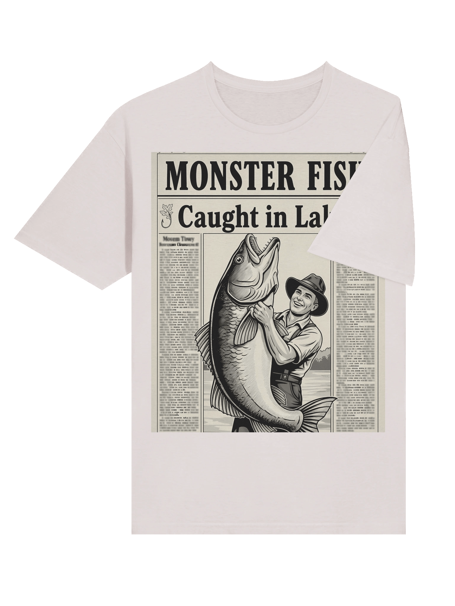 Vintage newspaper - Monster Fish Caught in Lake! T-Shirt product image (32)