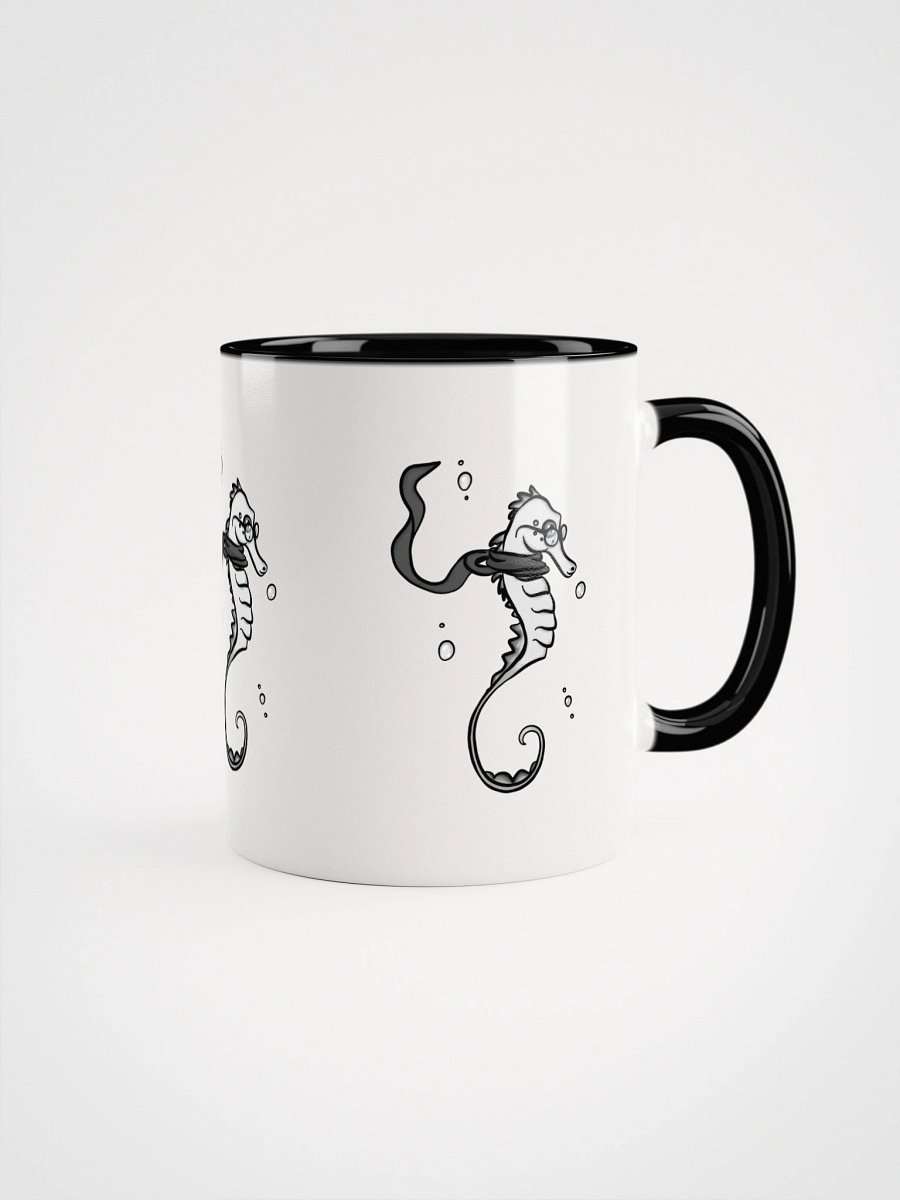 Whimsical Nerdy Seahorse Contrast Color Ceramic Mug product image (2)