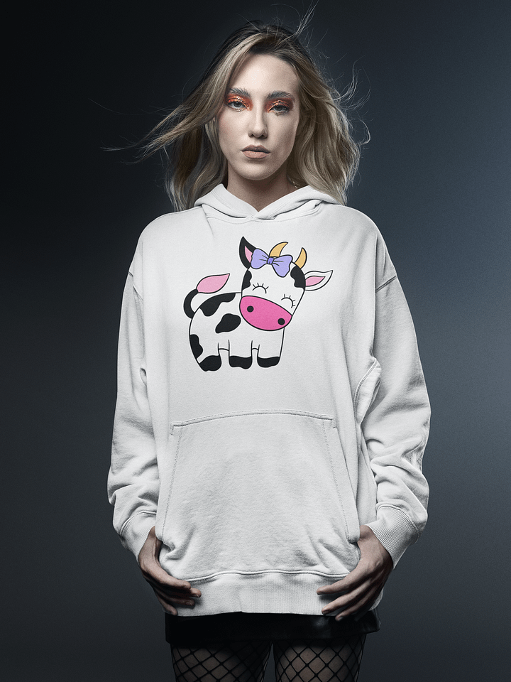 Cute Kawaii Cow Hoodie product image (1)