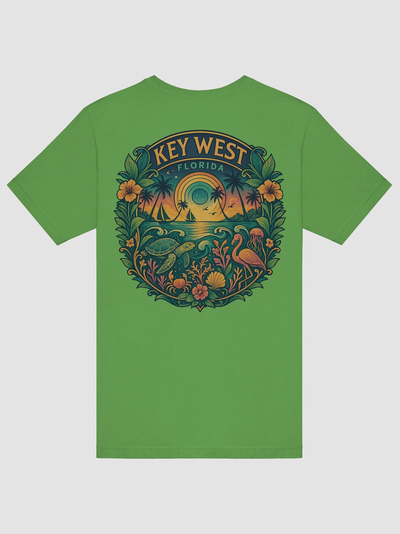 Key West Tropical T-Shirt Ultra Soft Tee with Ocean Scene product image (6)