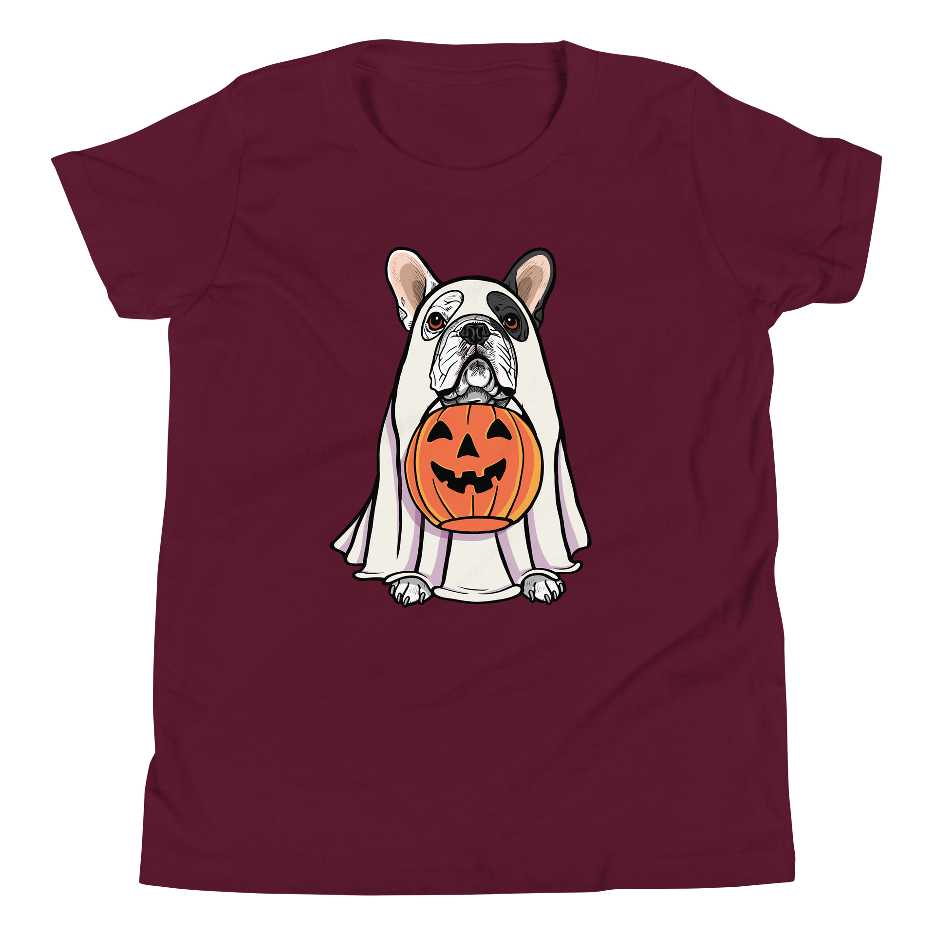 Halloween French Bulldog(Pied) Youth T-Shirt product image (5)