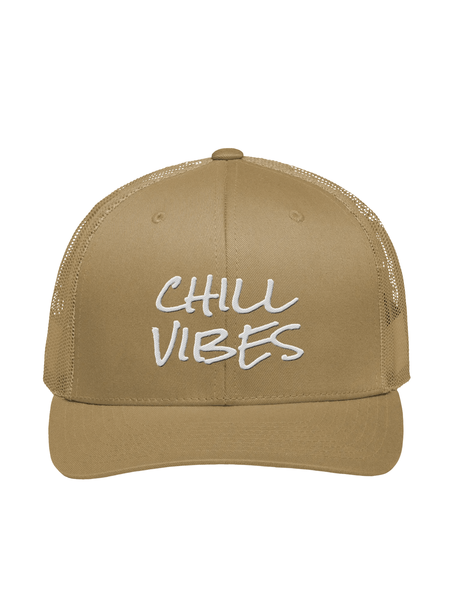 Embroidered Chill Vibes Breathable Retro Trucker Hat product image (13)