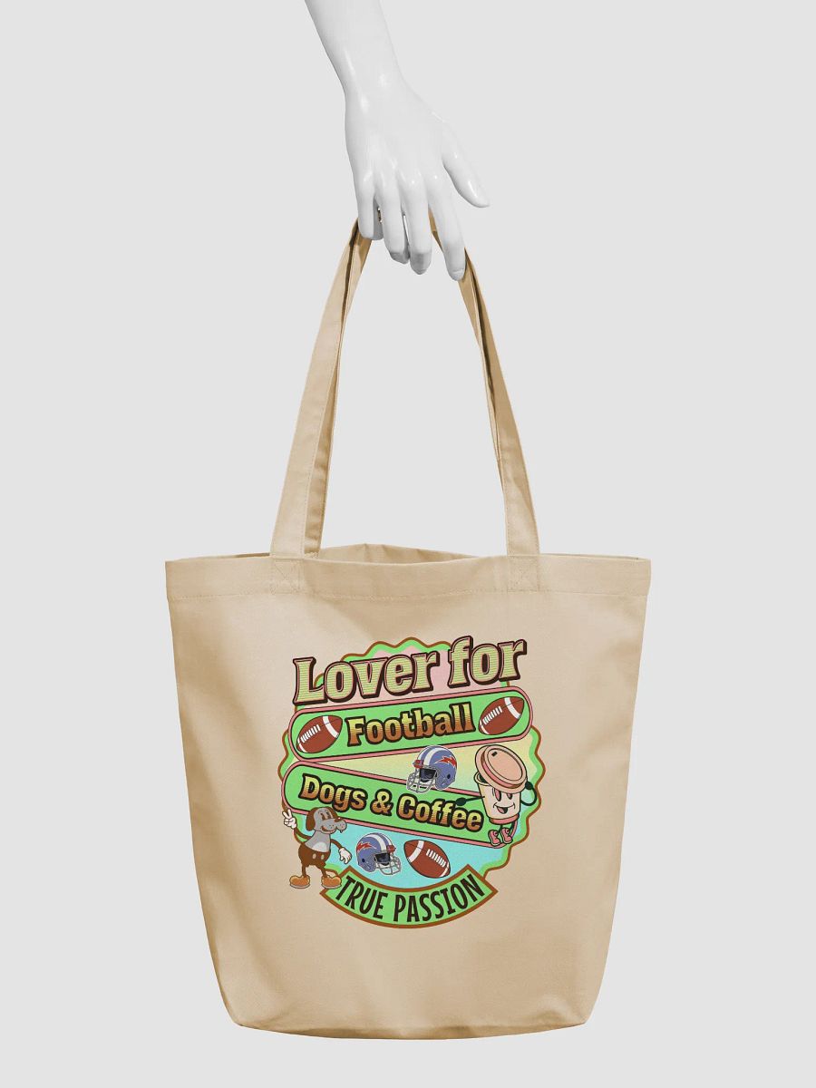 Lover For Dogs Coffee Football True Passion Eco Tote product image (6)