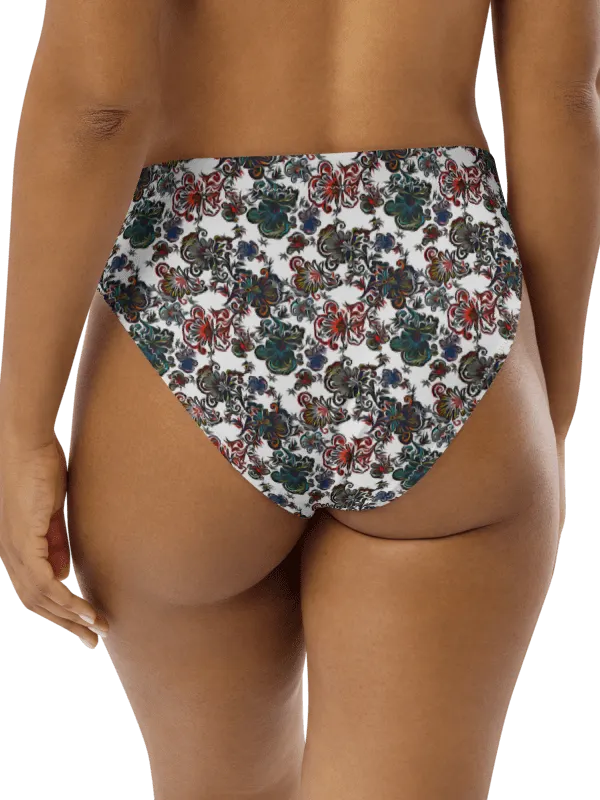 Mysterious Flowers | Recycled High Waisted Bikini Bottom product image (2)