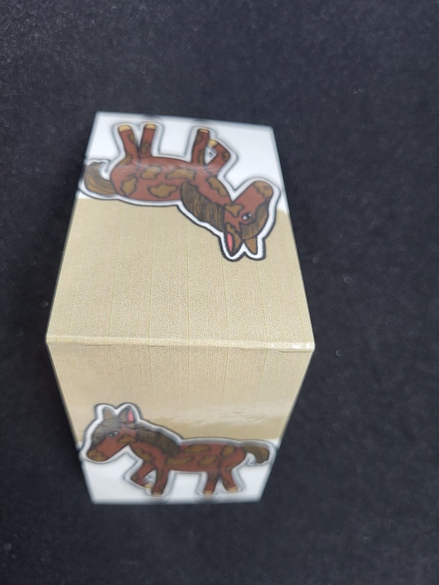 Cute Cartoon Beige and Brown Horse Magnetic Laminated Bookmark for Farm Animal Lovers product image (2)