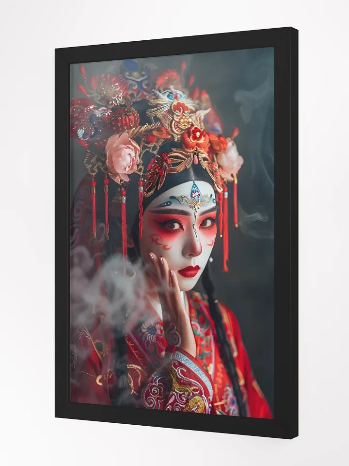 Woman in red traditional costume with elaborate headpiece product image (2)