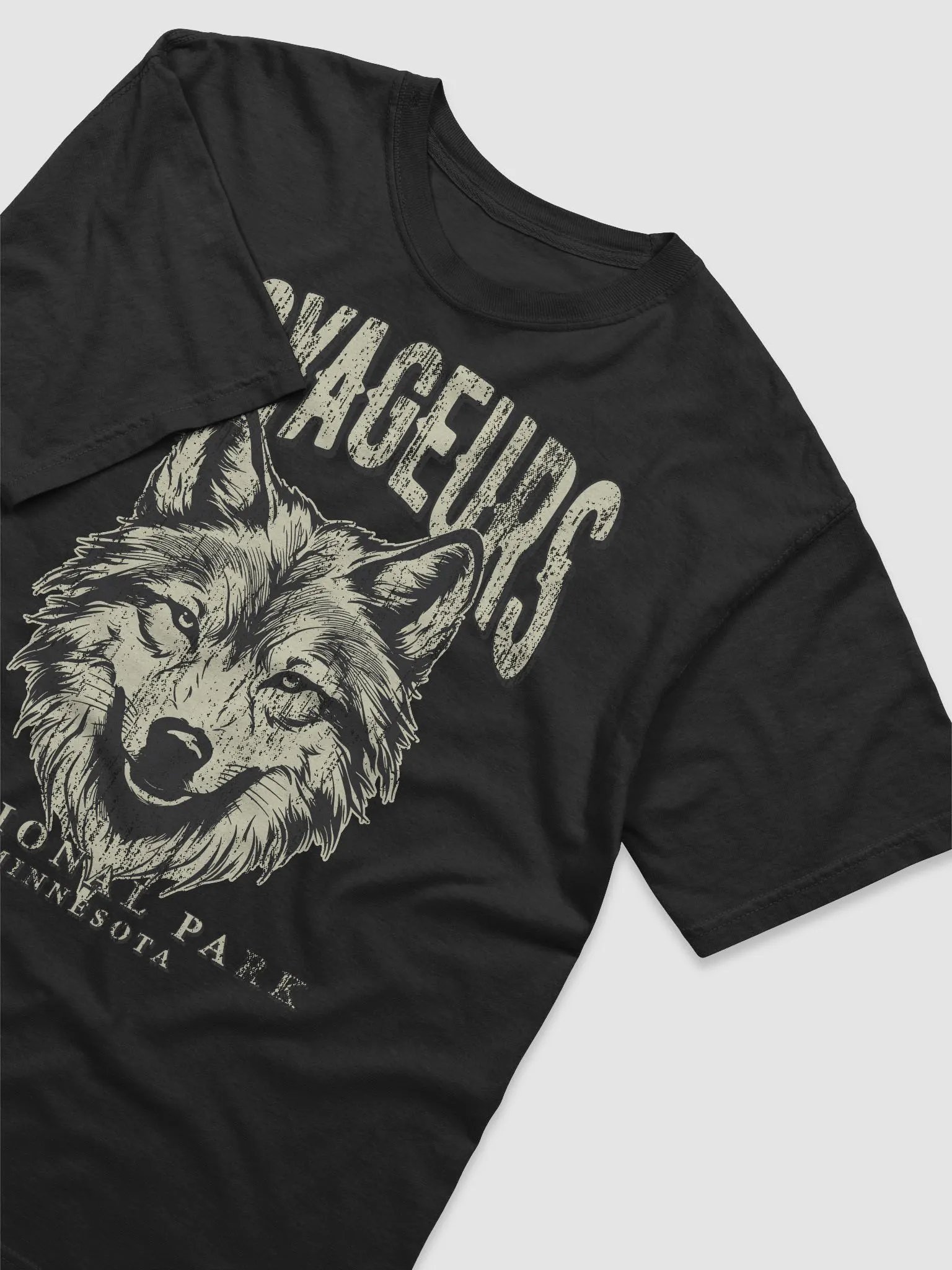 Voyageurs National Park, Minnesota Tee | Vintage-Style Grunge Western Shirt with a Wolf's Head product image (3)