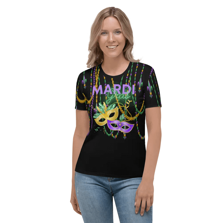 Mardi Gra All Over Print T-shirt product image (2)