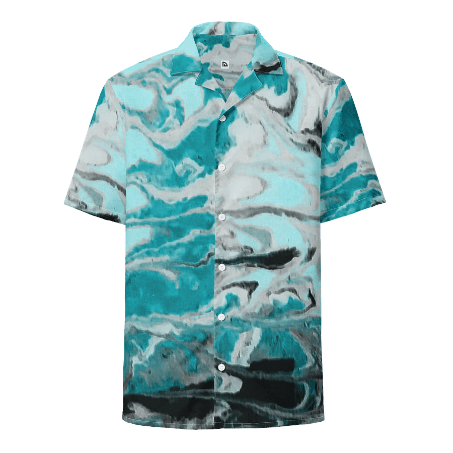Fluid Turquoise Art hawaiian Shirt product image (1)