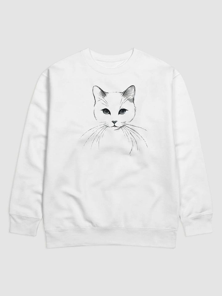 Elegant Feline Sketch Sweatshirt product image (1)