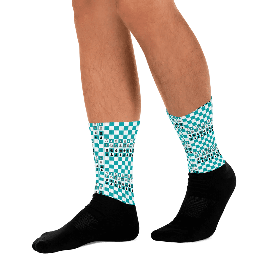 Chessboard Black Foot Socks product image (10)