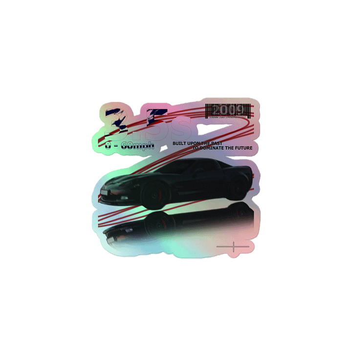 2009 Barcode - 3.5s 0 - 60 - Black Car | Holographic Sticker product image (1)