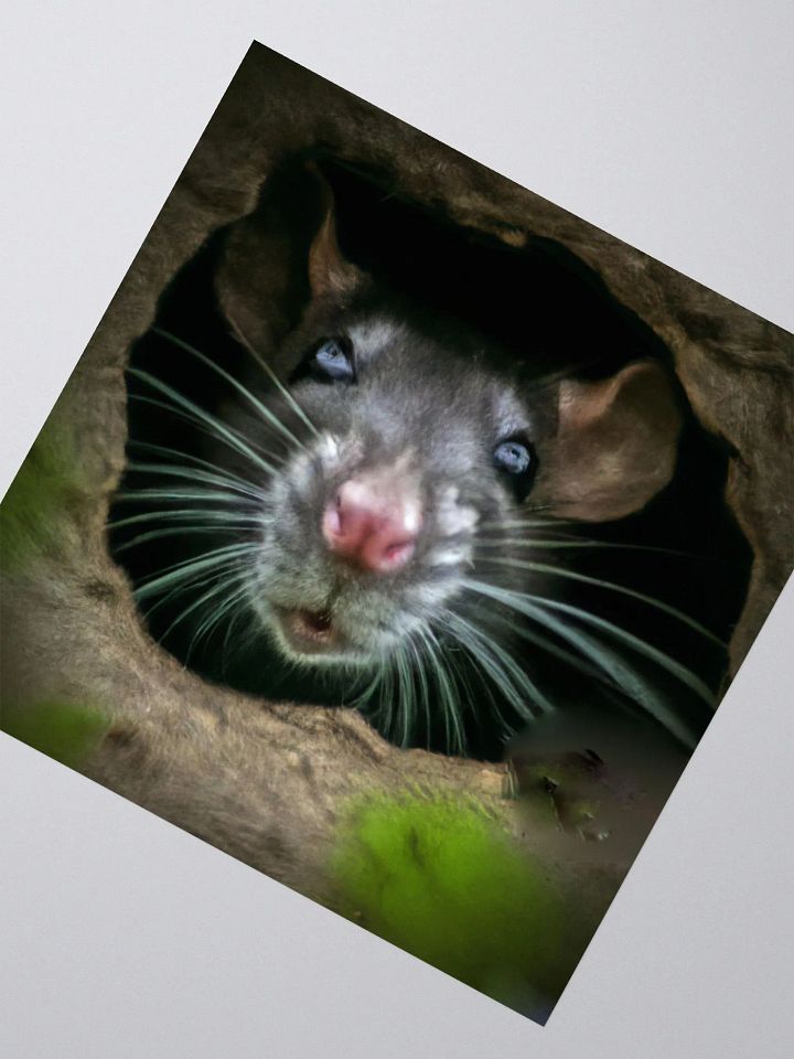 black rat in hole sticker product image (4)