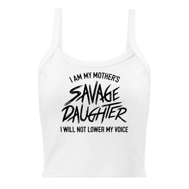 Savage Daughter Women's Micro-Rib Tank Top (black print) product image (1)