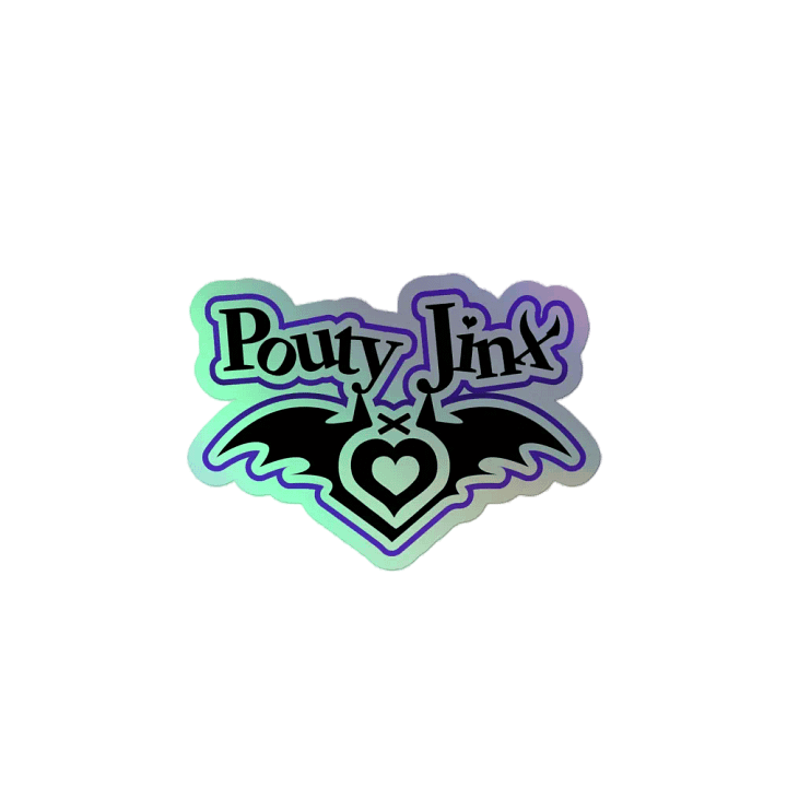 Pouty Jinx Holographic Heart Sticker Set product image (2)
