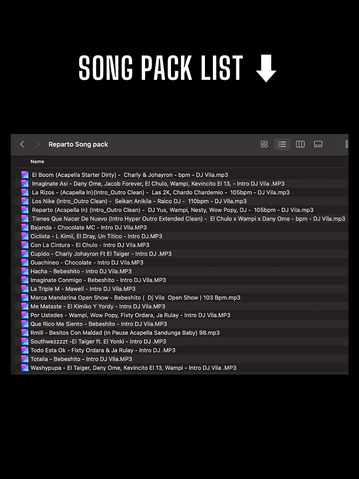 Reparto Mix - Song Pack/Paquete de Canciones (23 Songs/Canciones) product image (2)