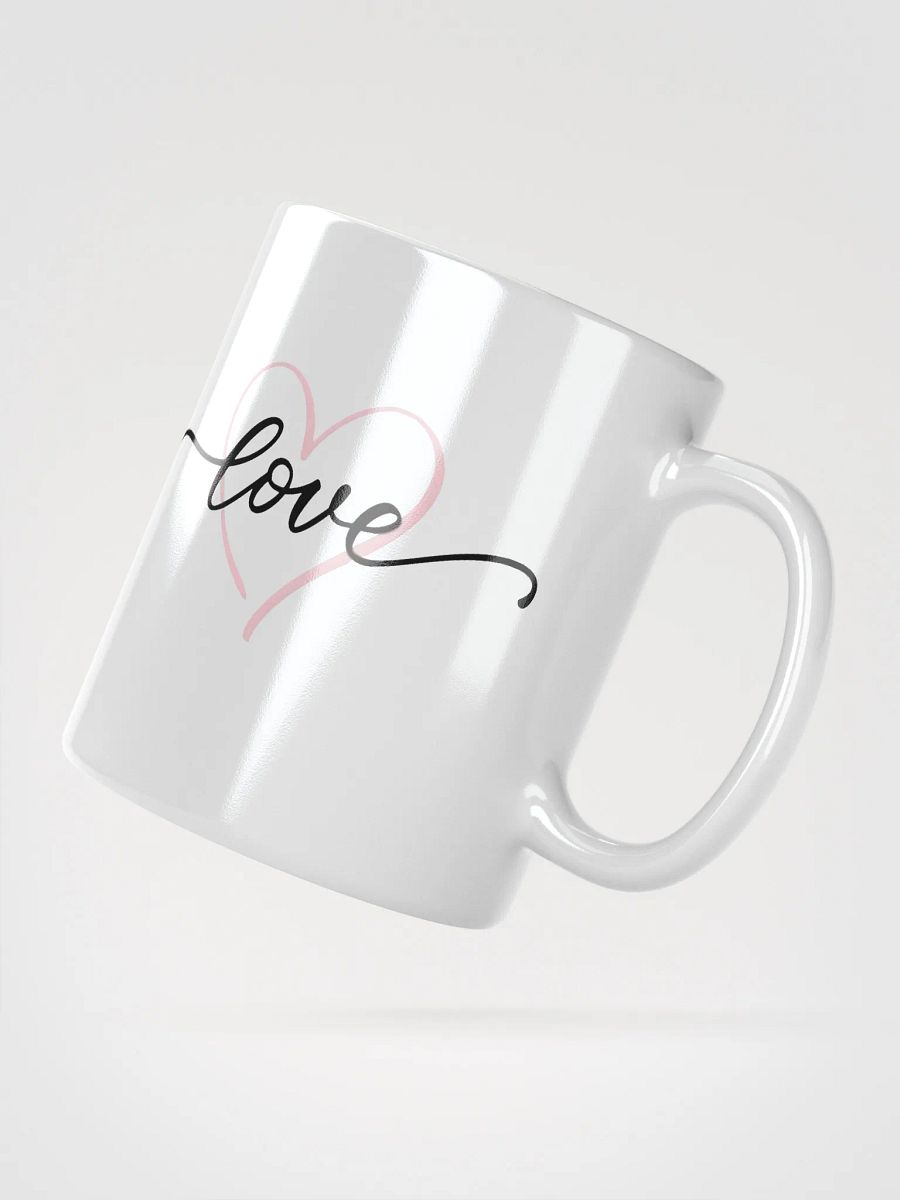 White Glossy Mug Love Heart product image (2)