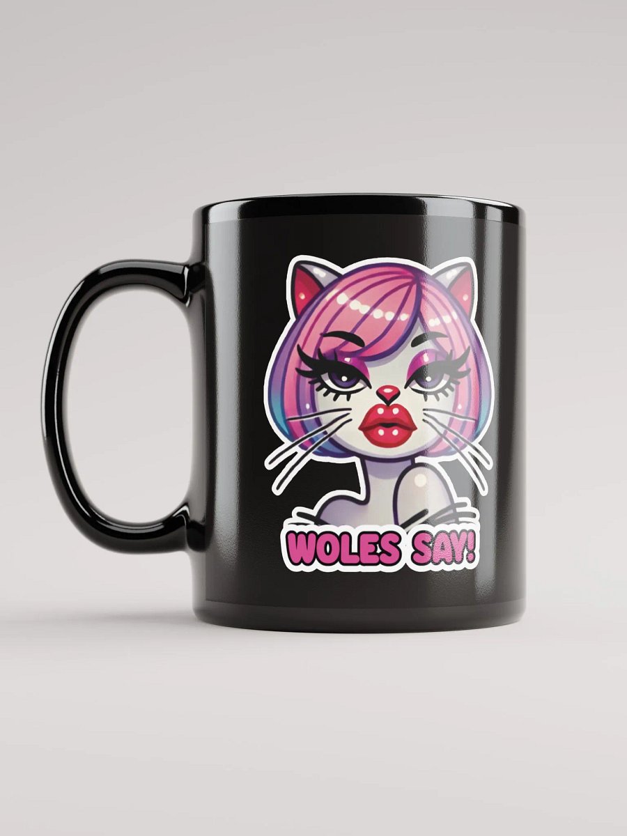 Woles Say! Black Glossy Mug product image (11)