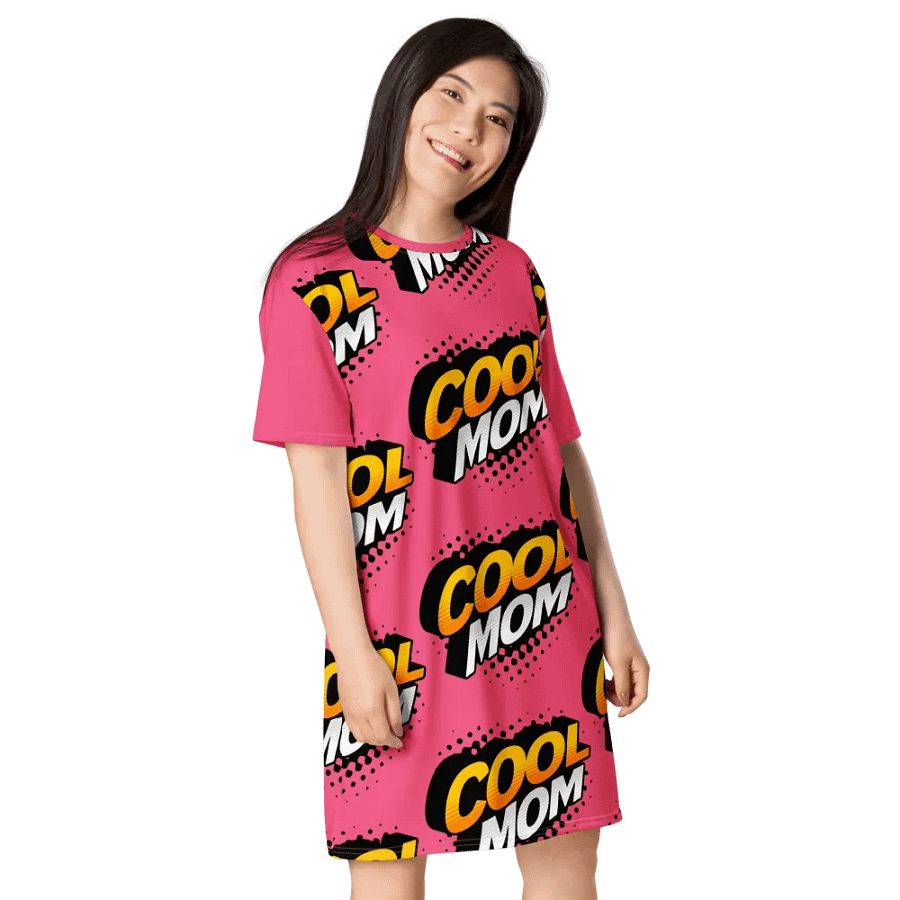 'Cool Mom' All-Over Print T-Shirt Dress product image (3)