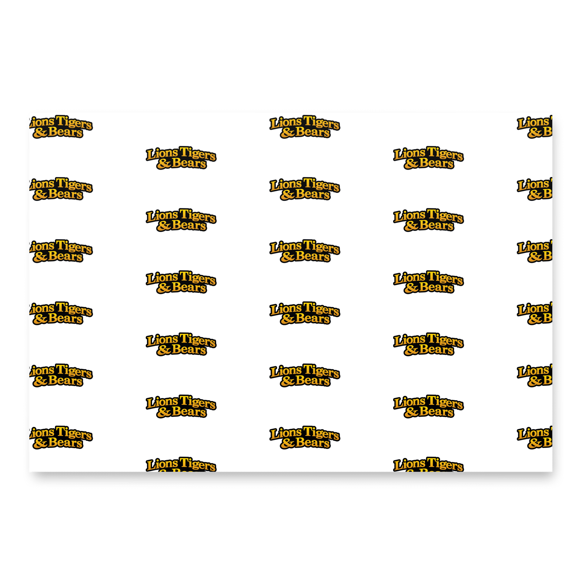 Lions Tigers & Bears Christmas Wrapping Paper product image (1)