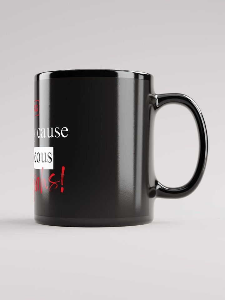 Spontaneous Hallelujahs Black Ceramic Mug | Black Ceramic Big Cup Big Black Mug in 11oz and 15oz (325ml and 443ml approx.) product image (2)