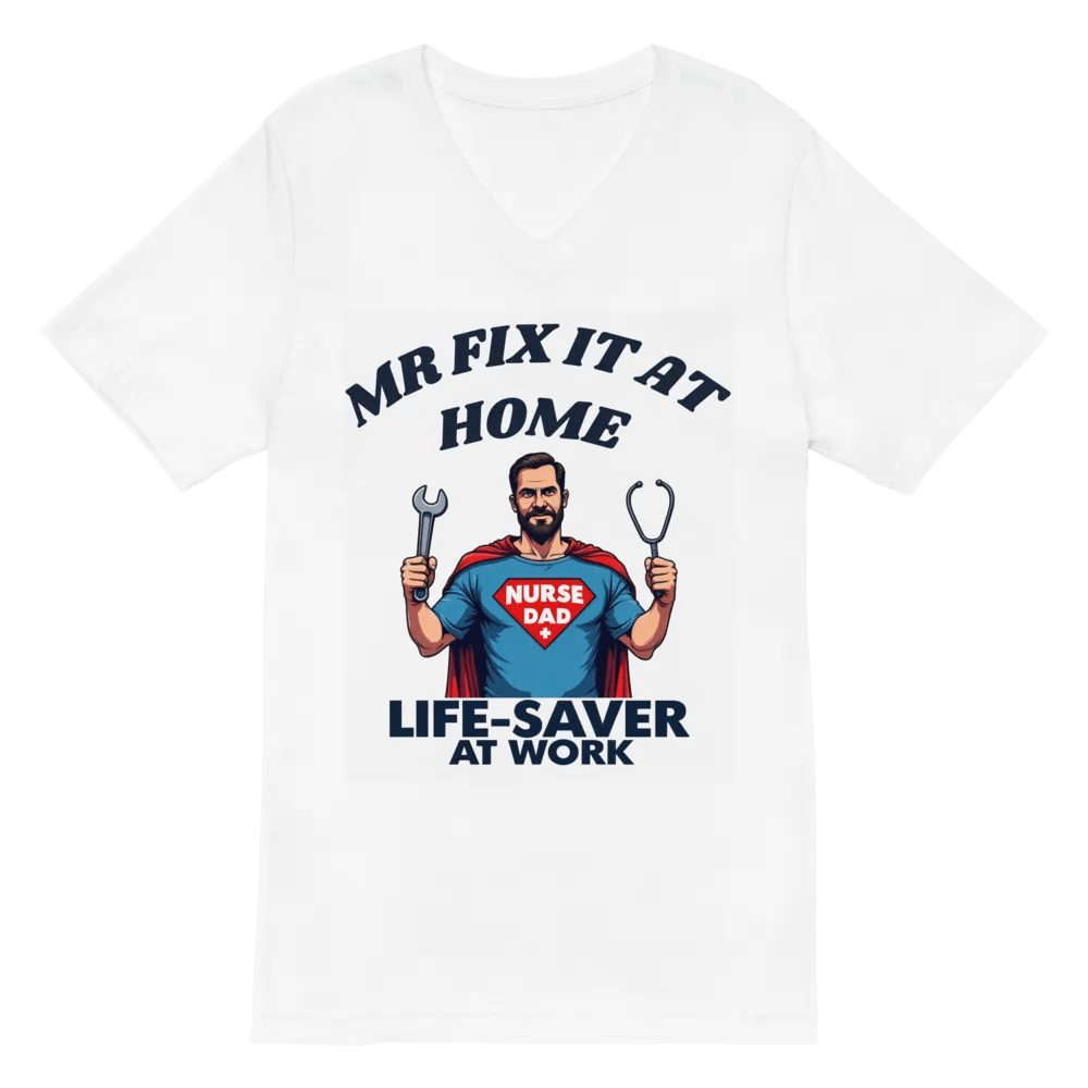 Superhero Nurse Dad V-Neck Tee product image (2)