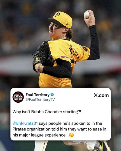 Why isn’t Bubba Chandler starting?!