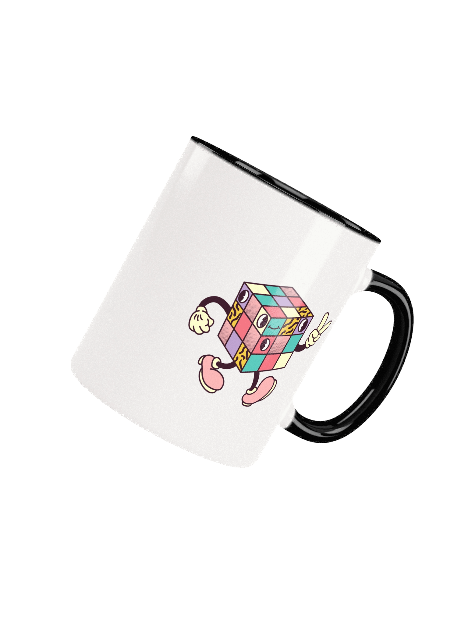 Retro Cubic Groove Ceramic Mug - Double Sided Print product image (7)