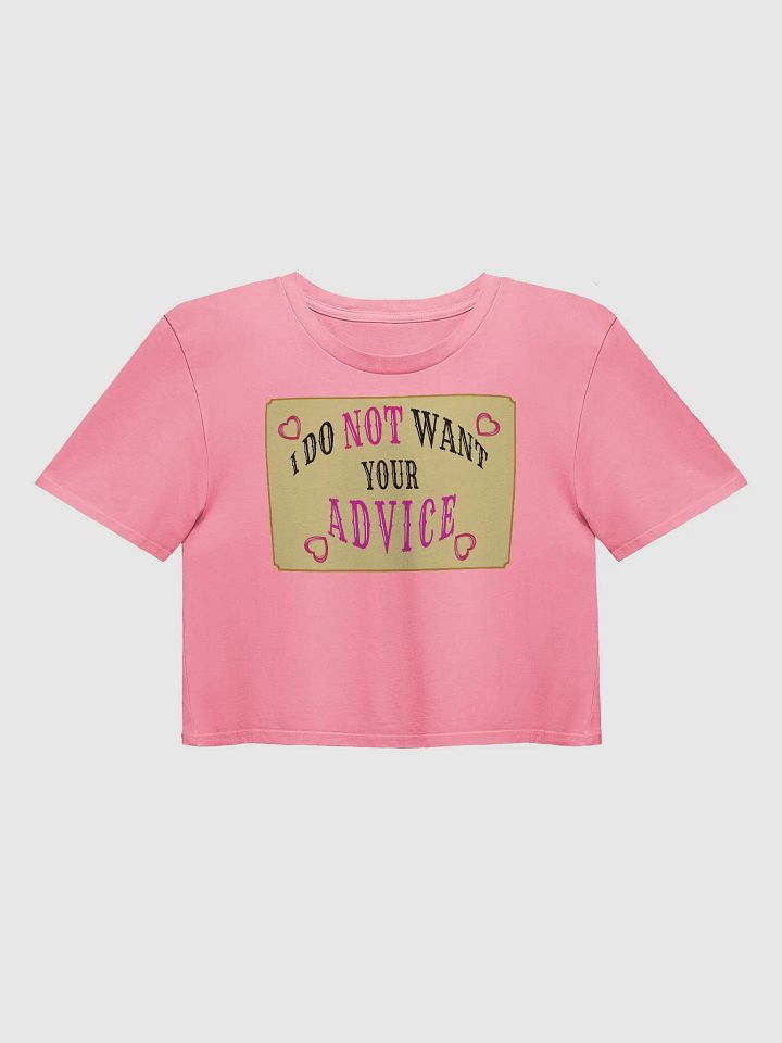 No Advice Pink Crop Top product image (3)
