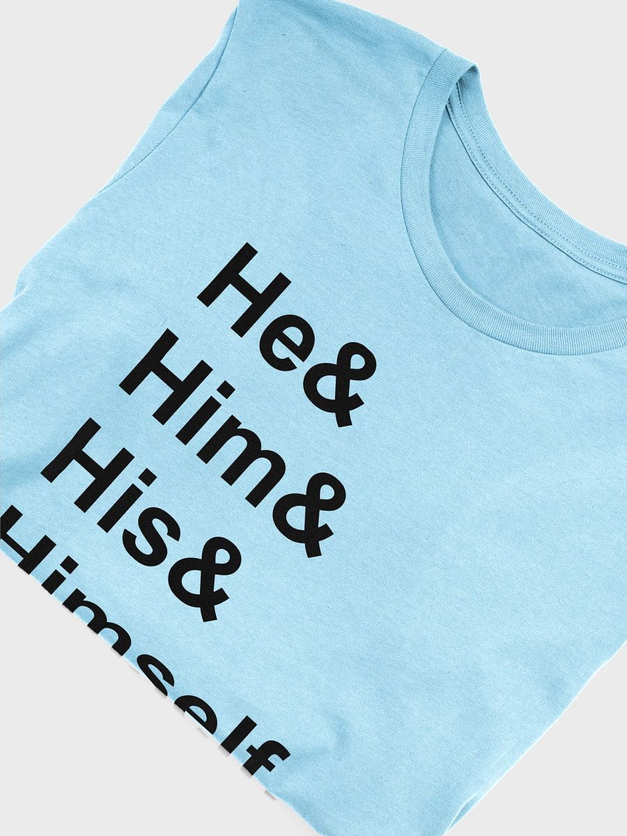 he/him (black) t-shirt product image (27)