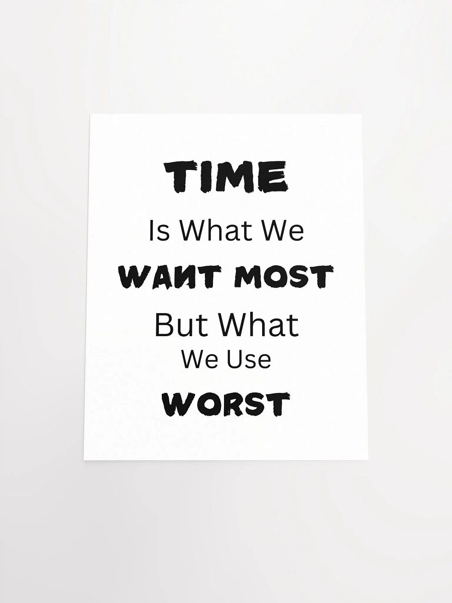 Time Awareness Motivational Poster product image (5)