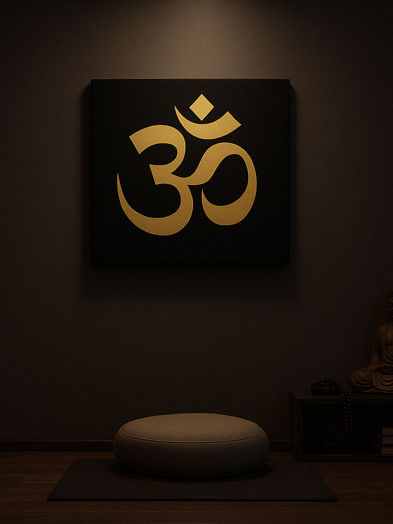 Om Symbol Canvas Print – Minimalist Wall Art for Meditation, Yoga & Spiritual Decor product image (2)