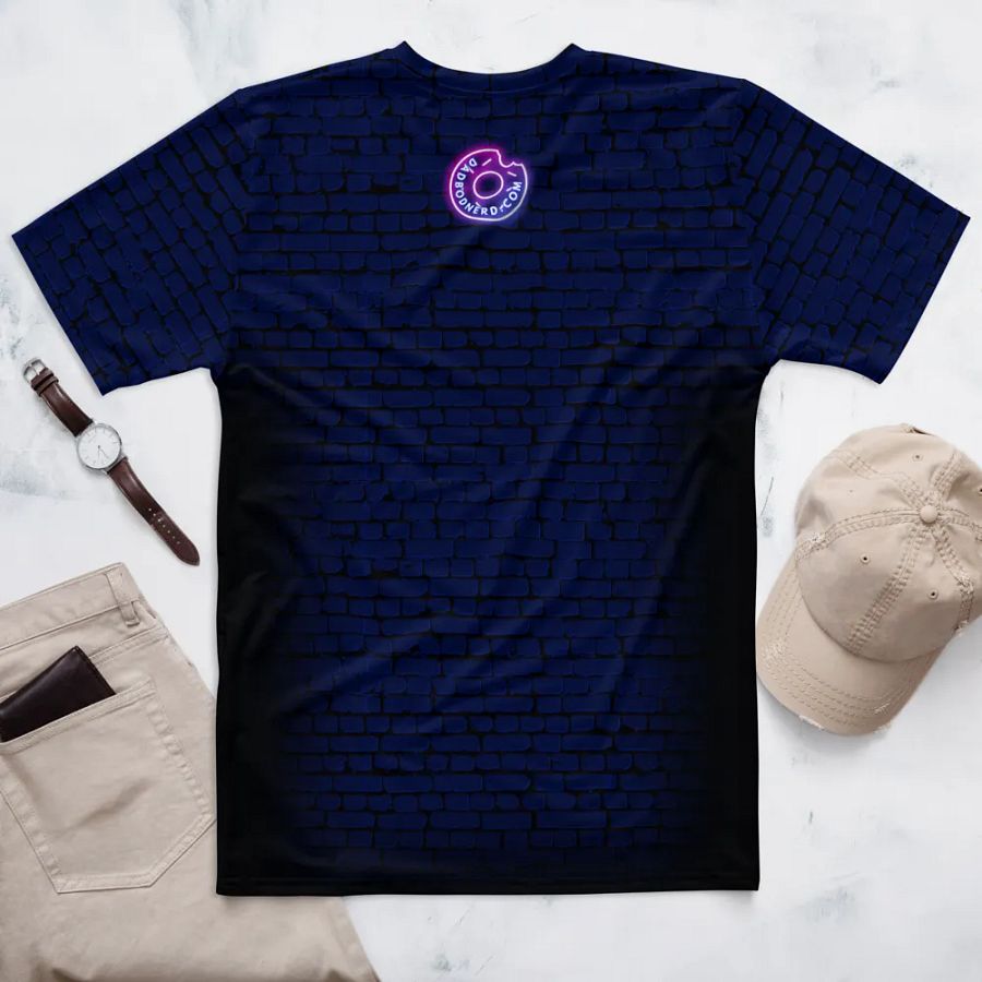 DBN Neon Sign on Blue Bricks - All-Over T-Shirt | #MadeByMELO product image (6)