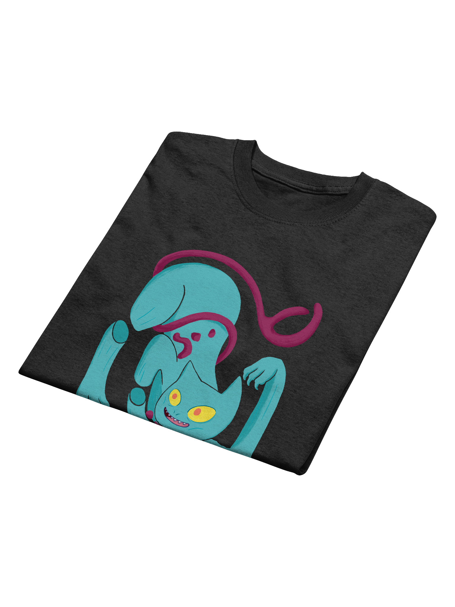 Demon Cat With Text on the Back Classic T-Shirt Multicolor product image (8)