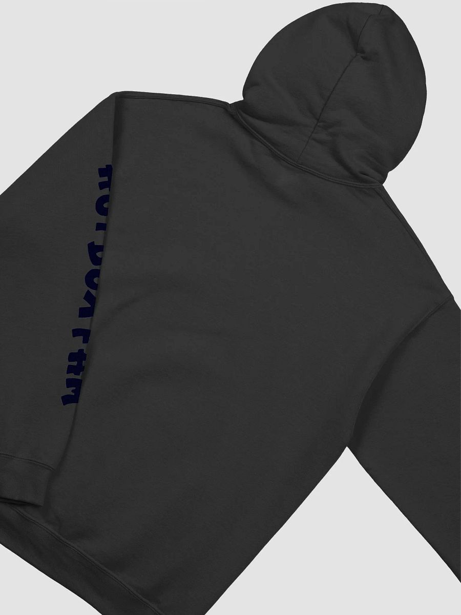 HOT BOX FAM TRANSPARENT ORANGE LOGO WITH HOT BOX FAM FONT ON SLEEVE HOODIE product image (42)