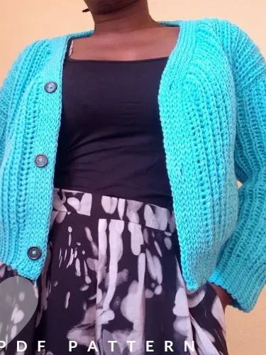 Crochet Cropped Cardigan Pattern product image (5)
