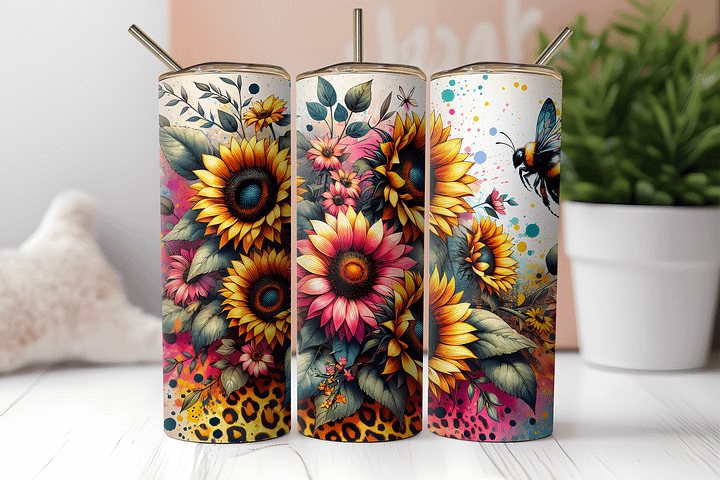 Sunflower Serenade Tumbler: Sip in Sunny Bliss! product image (2)