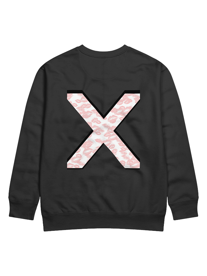 White X Pink Lipstick Kisses | Crewneck product image (1)