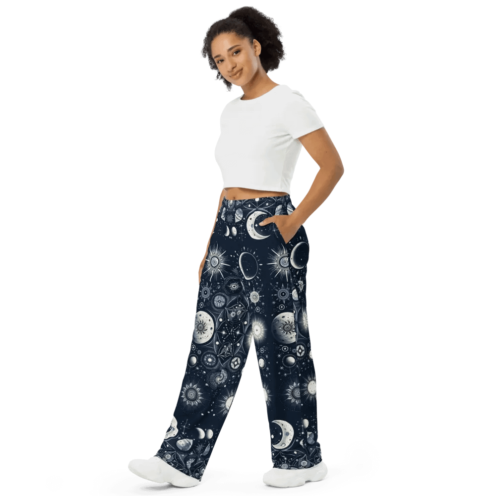 All-Over Print Unisex Wide-Leg Pants product image (4)