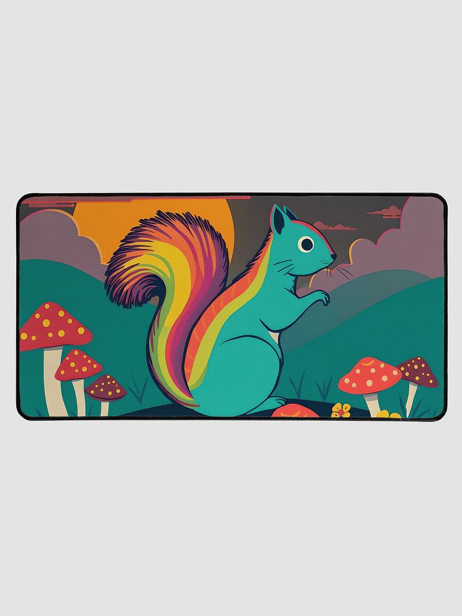 Colorful Squirrel Cosmic Neoprene Desk Mat product image (1)