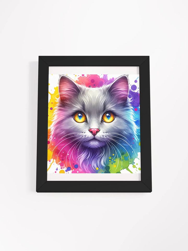 Beautiful Grey Cat Watercolor Art Print product image (11)