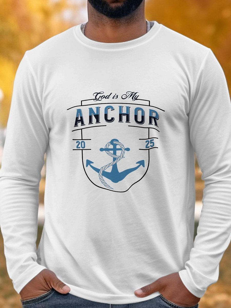 God is My Anchor 2025 Eco Long Sleeve T-Shirt - Christian Inspired product image (3)